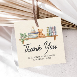 Baby Books and Brunch Neutral Baby Shower Gåvor Etiketter