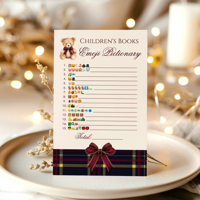 Baby Books emoji pictionary teddy bear plaid game (Skapare uppladdad)