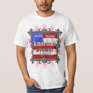 Baby Boomer 1962 födelsedagspresent anpassningsbar T Shirt