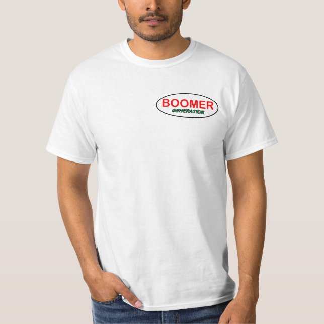 Baby boomer generation T-shirt logotyp (Framsida)