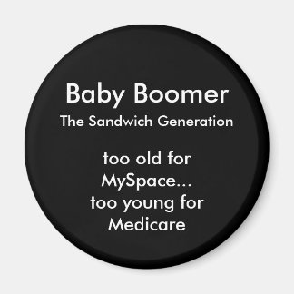 Baby Boomer Magnet - Rund