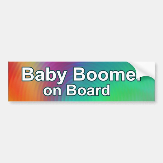 Baby Boomer ombord på bilbältesmärket Bildekal (Framsidan)