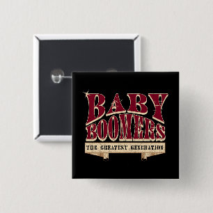 Baby boomers de Underbarare Generation Retro Sloga Knapp