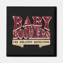 Baby boomers de Underbarare Generation Retro Sloga Magnet