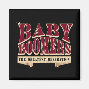 Baby boomers de Underbarare Generation Retro Sloga Magnet