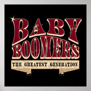 Baby boomers de Underbarare Generation Retro Sloga Poster
