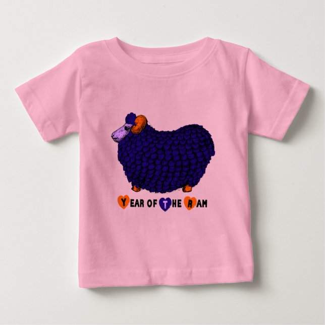 Baby Born i Ram Goat Year Lila Bodykoste Tee (Framsida)