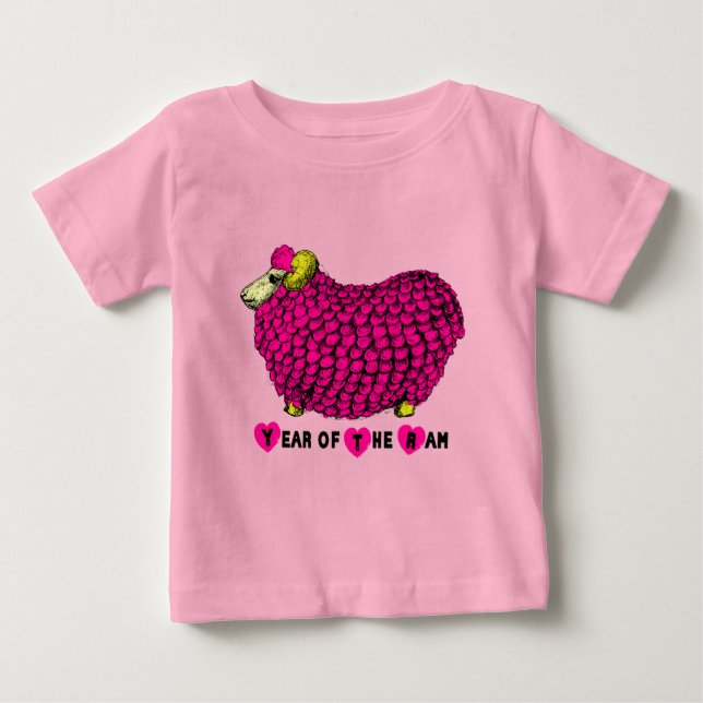 Baby Born i Ram Goat Year Rosa Bodykoste Tee Shirt (Framsida)