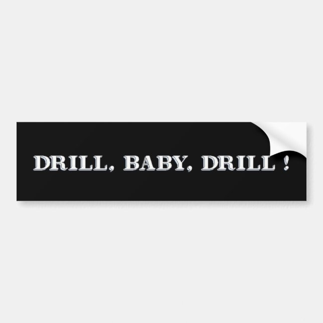 Baby, borr! Bumper Sticker Bildekal (Framsidan)