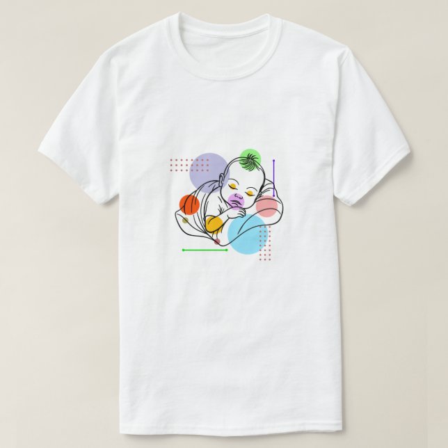Baby Botanical Art T Shirt (Design framsida)