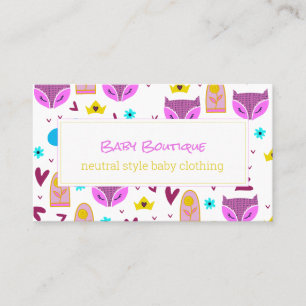 Baby boutique gender-neutral webbplats proklamatio visitkort