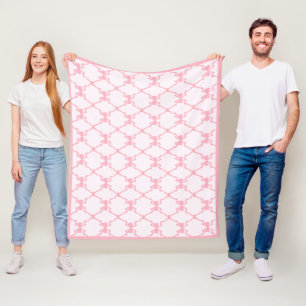Baby Bow Trellis Rosa Bella Ribbon Fleecefilt
