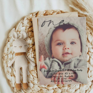 Baby Boy 1:a födelsedagen - Första födelsedagsfira Inbjudningar
