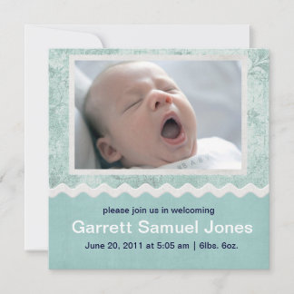 Baby Boy Baby-annonsering Meddelande