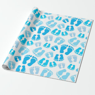Baby boy baby fötter presentpapper