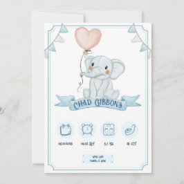 Baby Boy Birth Announcement Meddelande