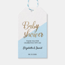 Baby Boy Blue Gold Tack För Par Babyshower