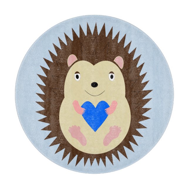 Baby Boy Blue Heart Igelkott (Framsidan)