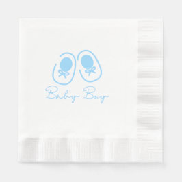 Baby Boy Blue Shoes Baby Shower Pappersservett