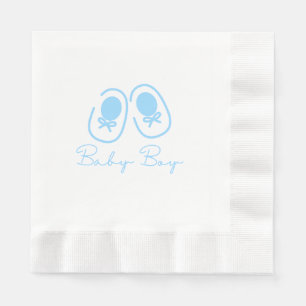 Baby Boy Blue Shoes Baby Shower Pappersservett