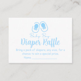 Baby Boy Blue Shoes Blöja Lotteri Tilläggskort