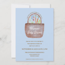 Baby Boy Bondens Marknad Baby Shower Inbjudan