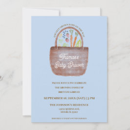Baby Boy Bondens Marknad Baby Shower Inbjudan