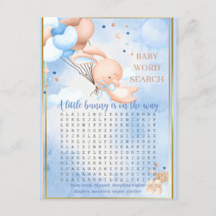 Baby Boy Bunny Bebisdusj spel Vykort