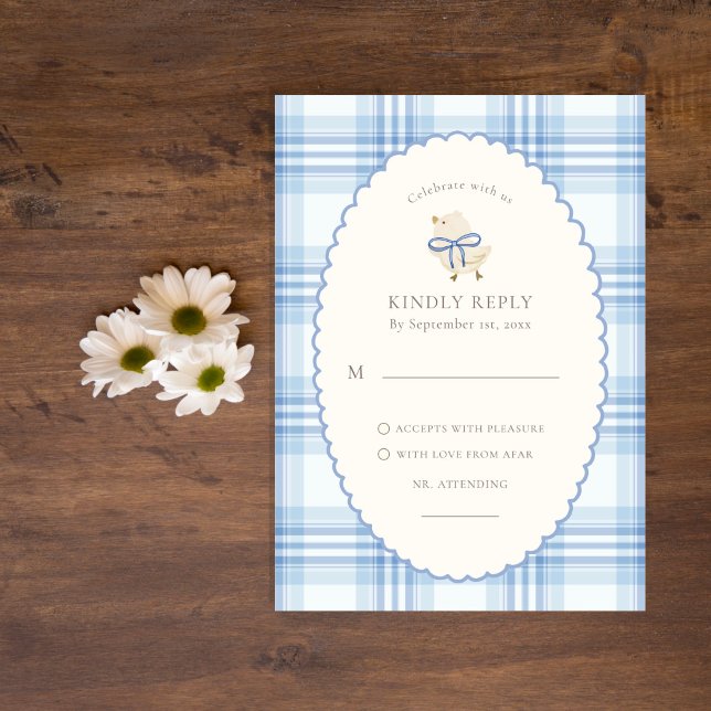 Baby Boy | Chick Watercolor Blå Svar (Skapare uppladdad)