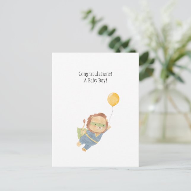 Baby Boy Congratulations New Baby Card Vykort (Stående Fram)