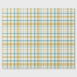 Baby Boy Gift Wrap | Blue Gingham Check Presentpapper