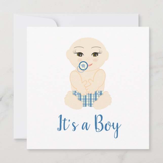 Baby Boy Illustration in Blue Shades Design (Framsida)