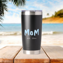 Baby Boy Mamma Establiad Blue Typografi