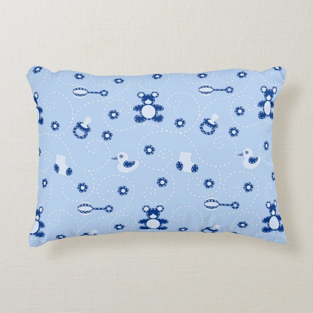 Baby-boy Quilt Mönster Prydnadskudde (Framsidan)