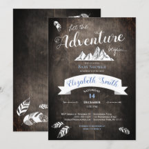 Baby boy Rustic adventure babyshower