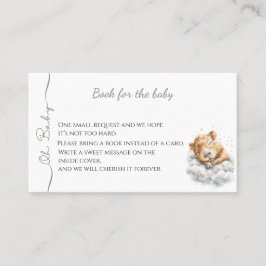 Baby Boy Shower • Book for Baby Card • Capybara Visitkort