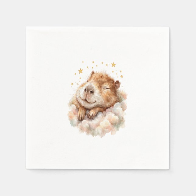Baby Boy Shower • Capybara Design Pappersservett (Framsidan)