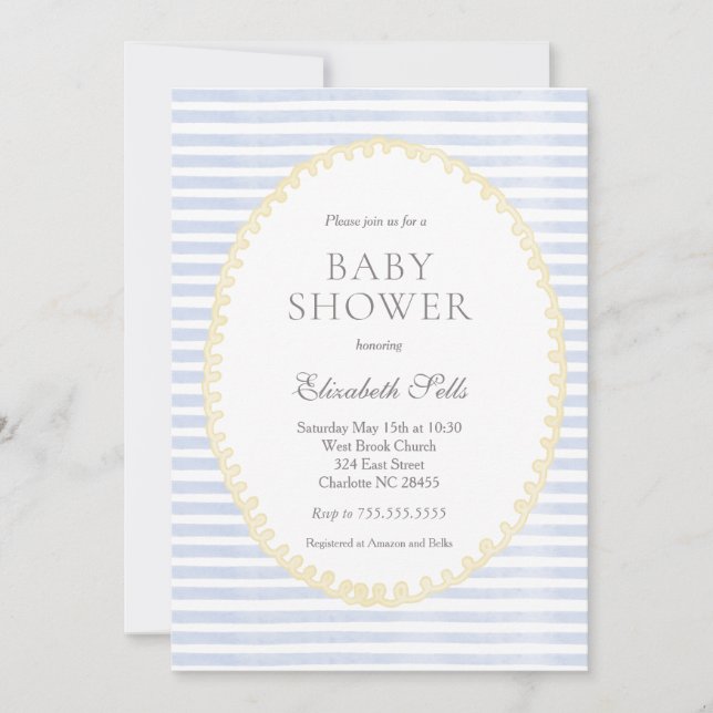 Baby Boy Shower Invitation Inbjudningar (Framsida)