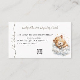 Baby Boy Shower • Registry Card • Capybara Visitkort