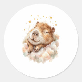 Baby Boy Shower Sticker • Cute Capybara Runt Klistermärke