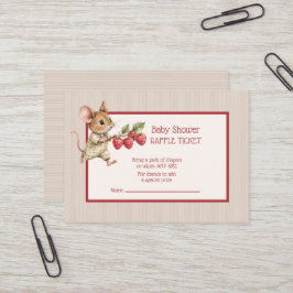 Baby Boy Woodland Animal Raffle Ticket Visitkort