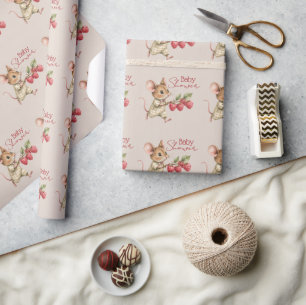 Baby Boy Woodland Djur Doppduk Presentpapper