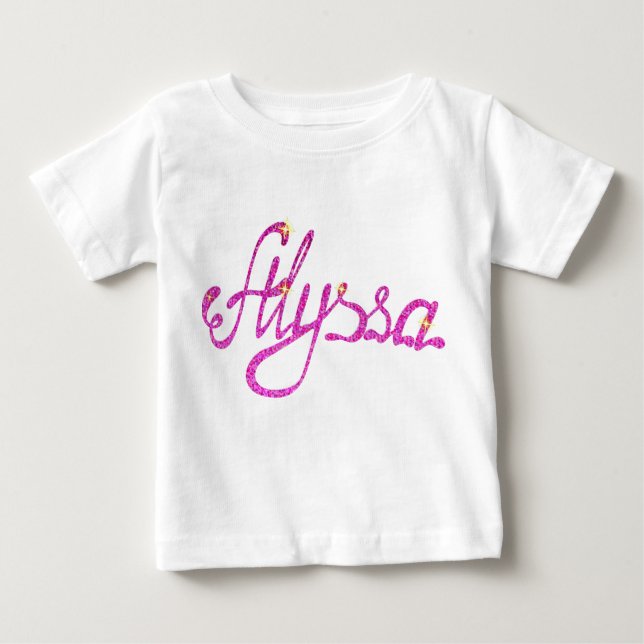 Baby Bra Jersey T-Shirt Alyssa namn (Framsida)