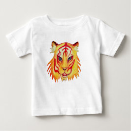 Baby Bra Jersey T-Shirt Tiger Teckning