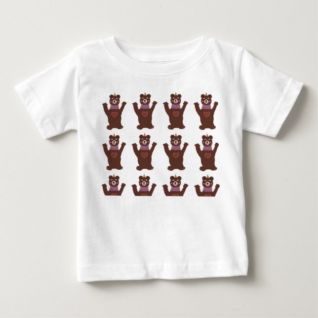 Baby Bra Jersey T-Shirt, vita öron Tröja (Framsida)