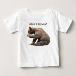 Baby Bra Jersey T-Shirt w/ grizzly björn unge