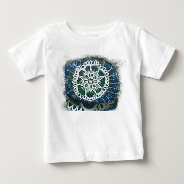 Baby Bra Jersey T-Shirt White mandala (Framsida)