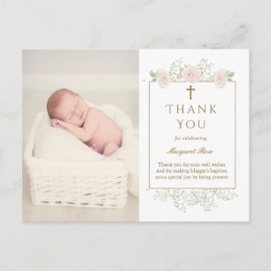 Baby Breath Blommor med Rosor Dop Foto Vykort