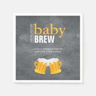 Baby Brew Beer Flaska Babydusch Napkins Pappersservett