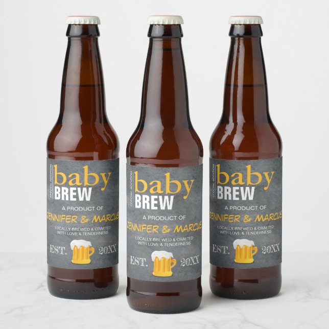 Baby Brew Beer Flaska-etiketter Ölflaska Etikett (Flaskor)